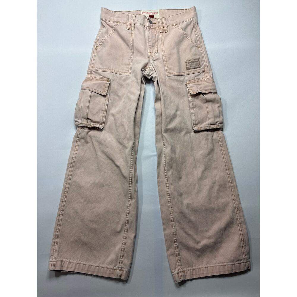 Budweiser x PacSun‎ Women's Pink Wide Leg Baggy Cargo Pants - Size 23 (28x29)